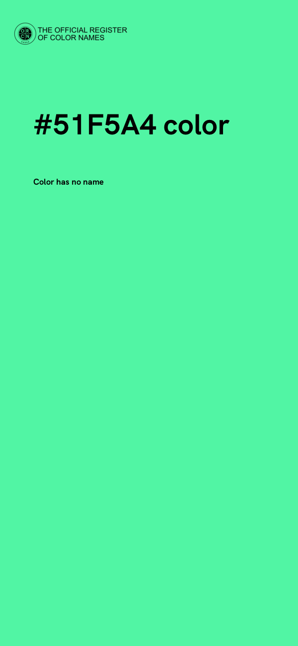 #51F5A4 color image