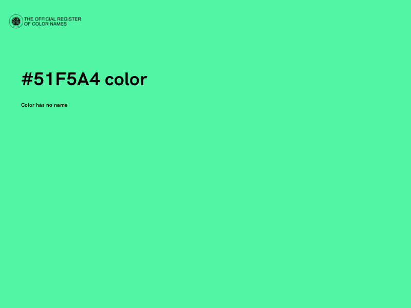 #51F5A4 color image