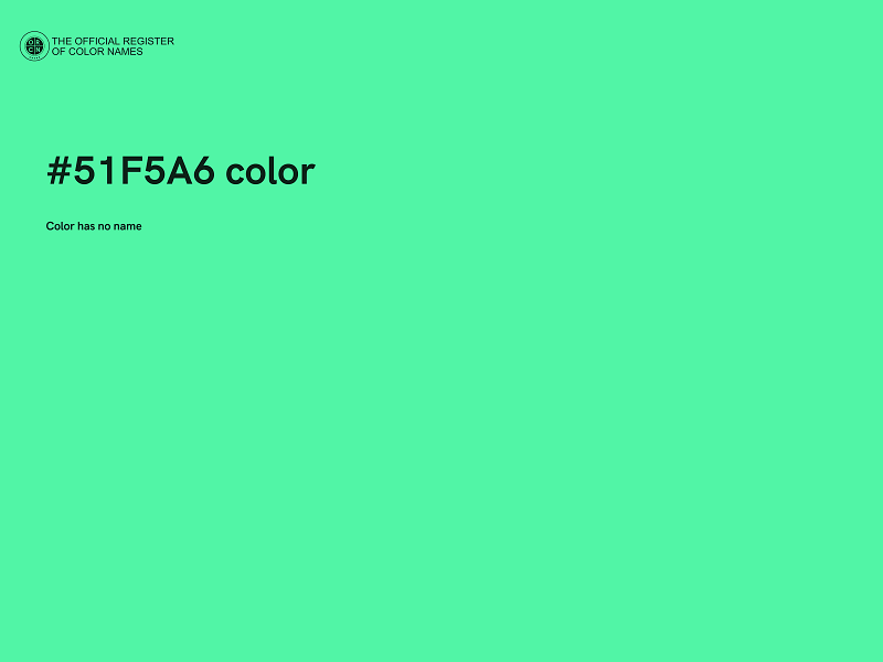 #51F5A6 color image