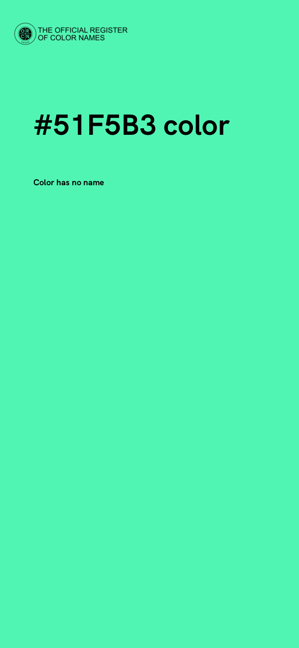 #51F5B3 color image