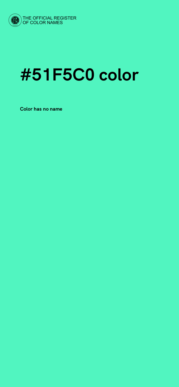 #51F5C0 color image