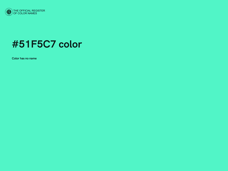#51F5C7 color image