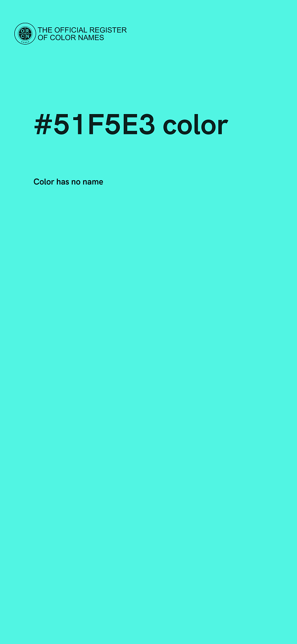 #51F5E3 color image