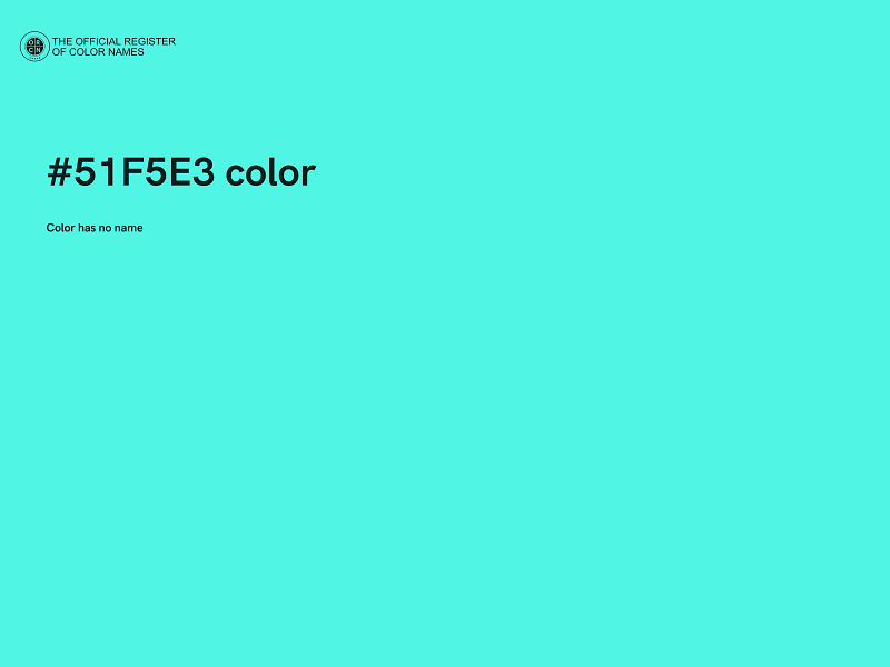 #51F5E3 color image