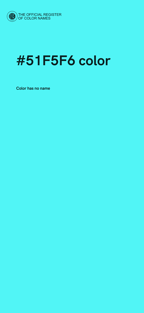 #51F5F6 color image
