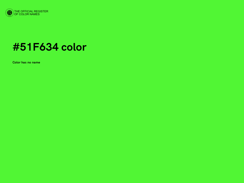 #51F634 color image