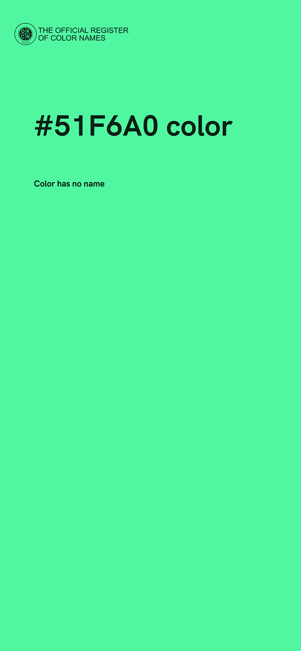 #51F6A0 color image