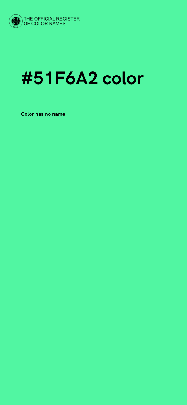 #51F6A2 color image