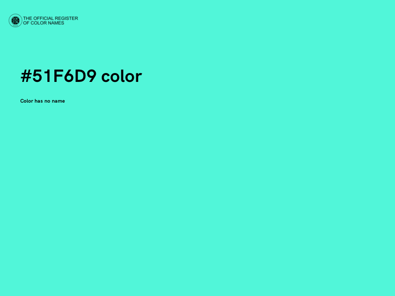 #51F6D9 color image