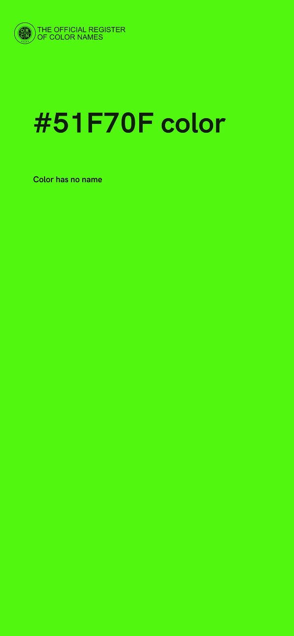 #51F70F color image
