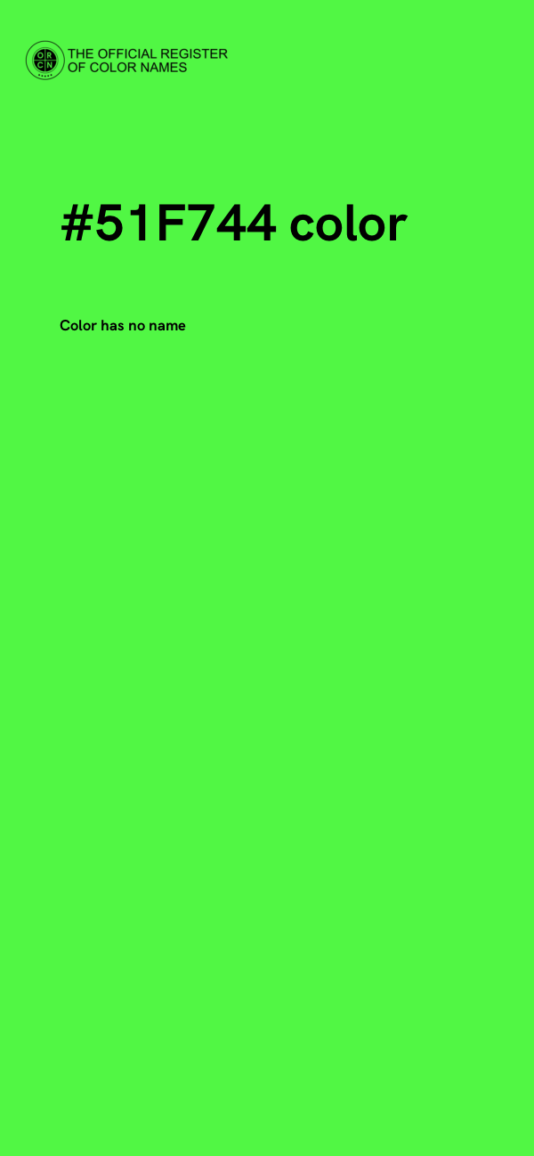 #51F744 color image
