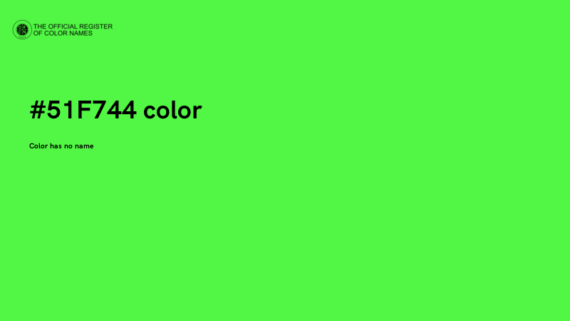 #51F744 color image