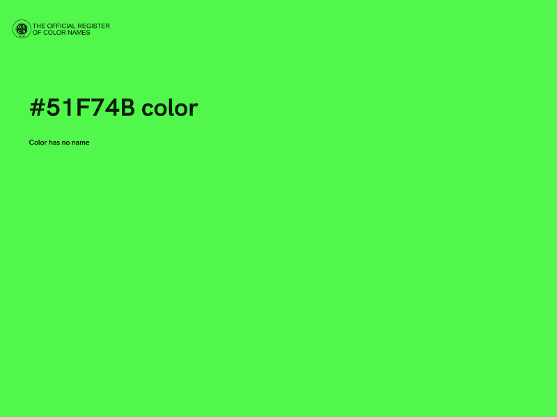 #51F74B color image