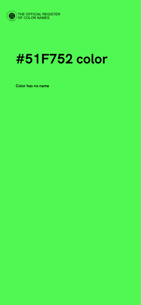 #51F752 color image