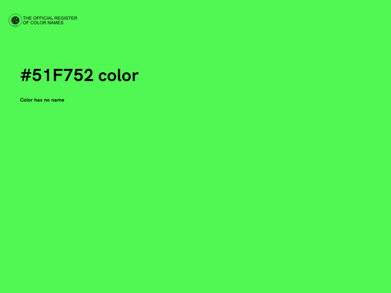 #51F752 color image