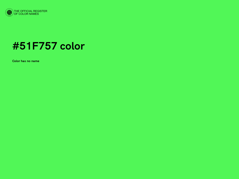#51F757 color image