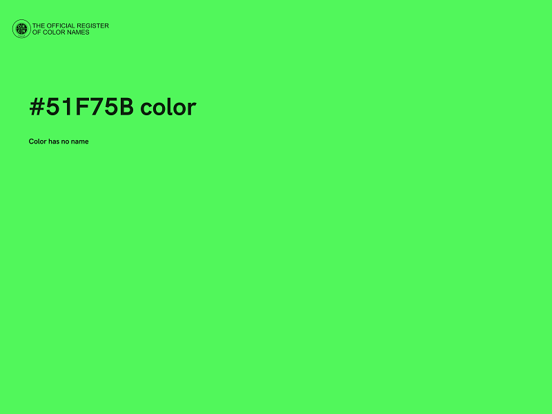 #51F75B color image