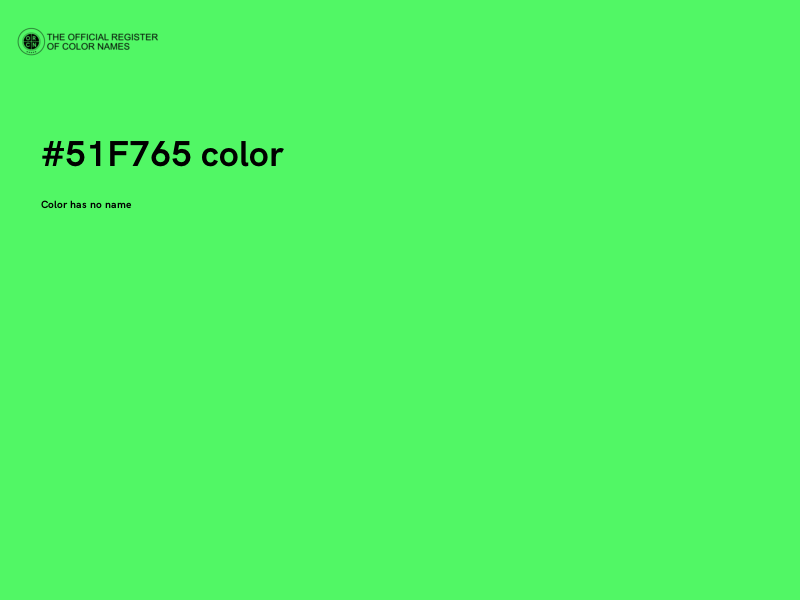 #51F765 color image