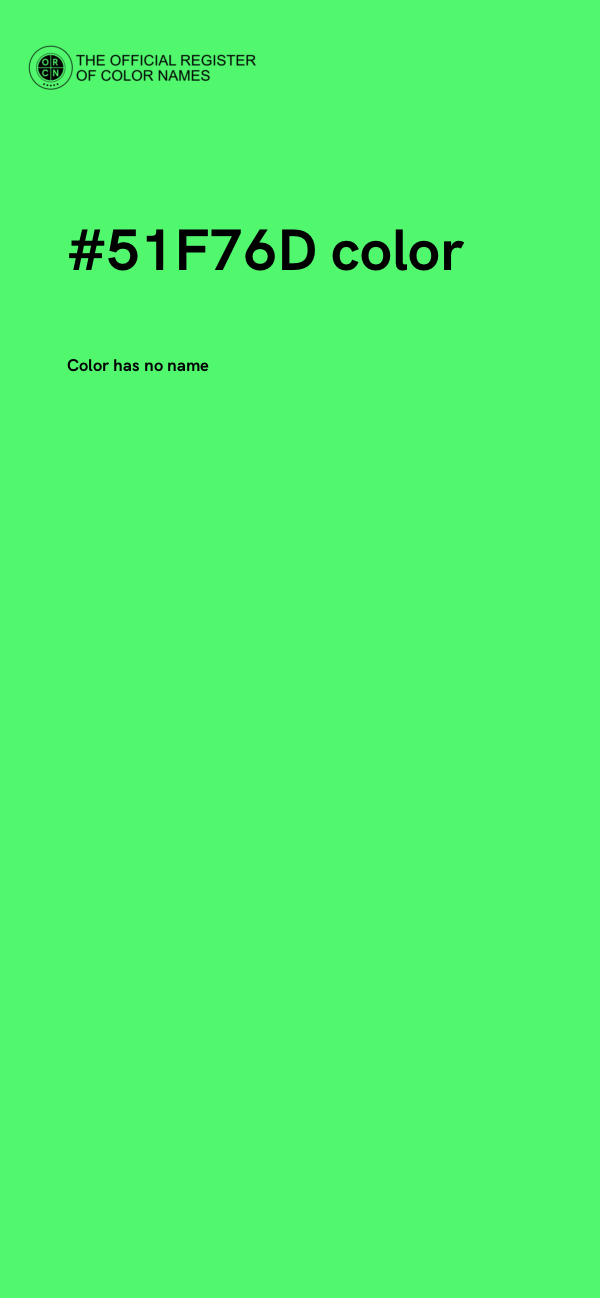 #51F76D color image