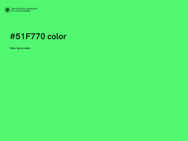 #51F770 color image