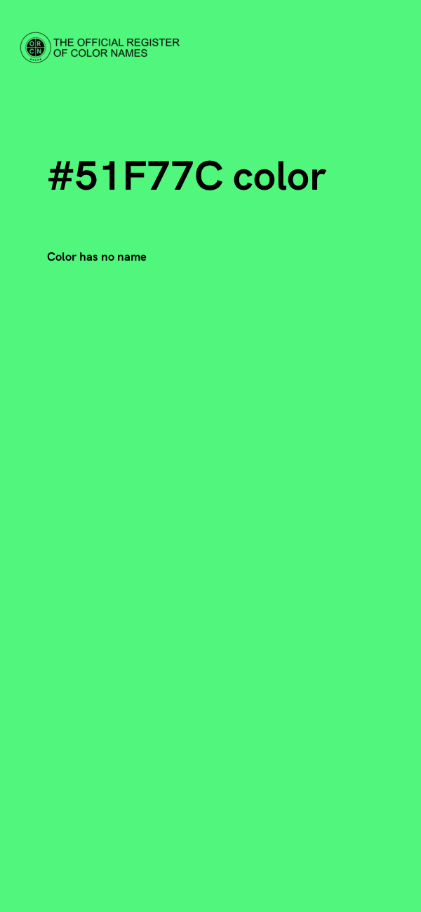 #51F77C color image