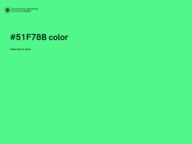 #51F78B color image