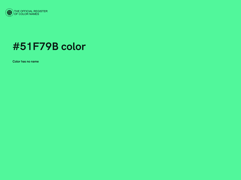 #51F79B color image