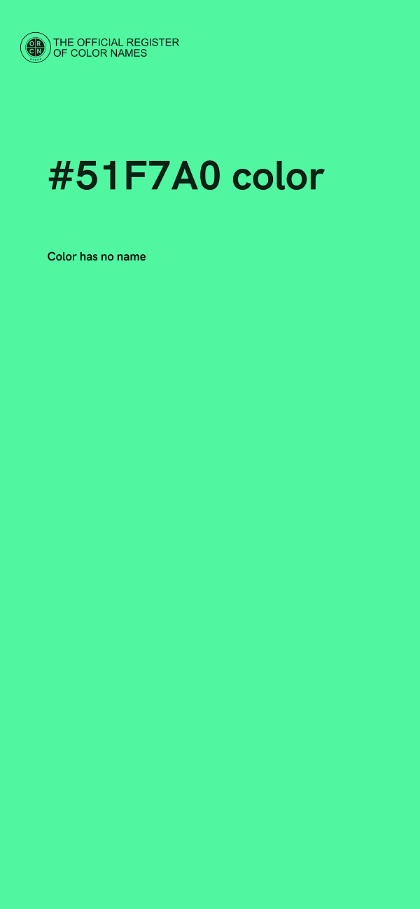#51F7A0 color image