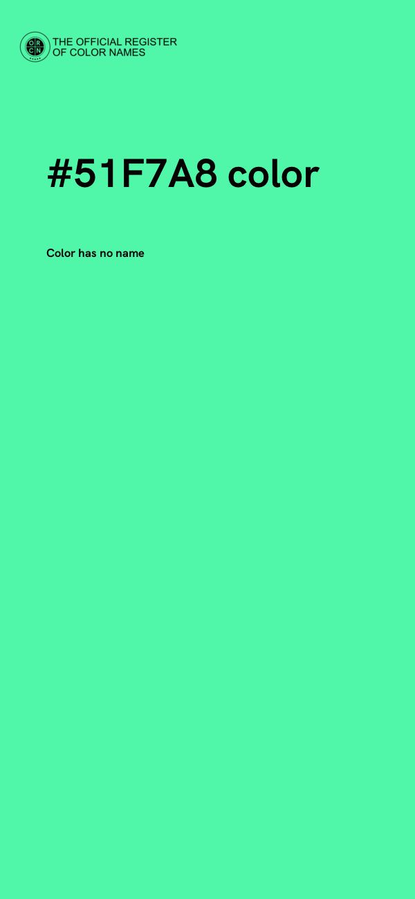 #51F7A8 color image