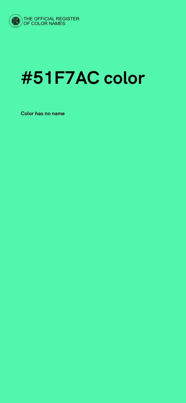 #51F7AC color image