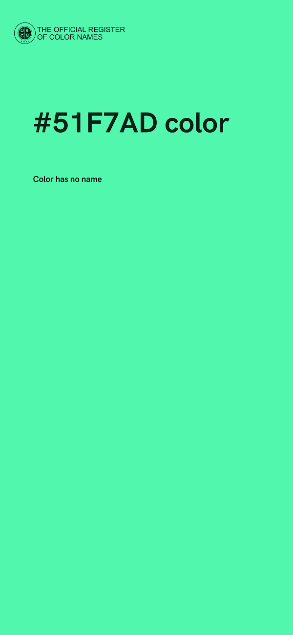 #51F7AD color image