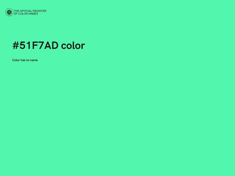 #51F7AD color image