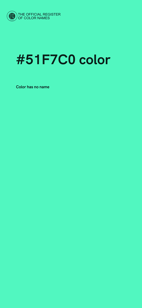 #51F7C0 color image