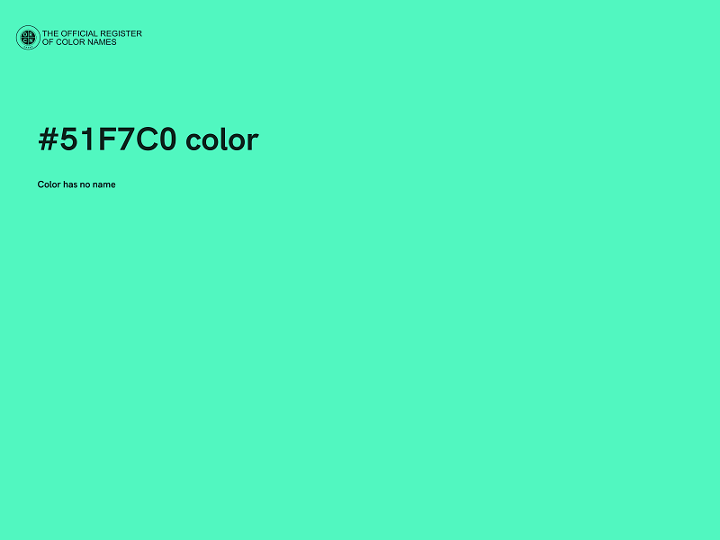 #51F7C0 color image