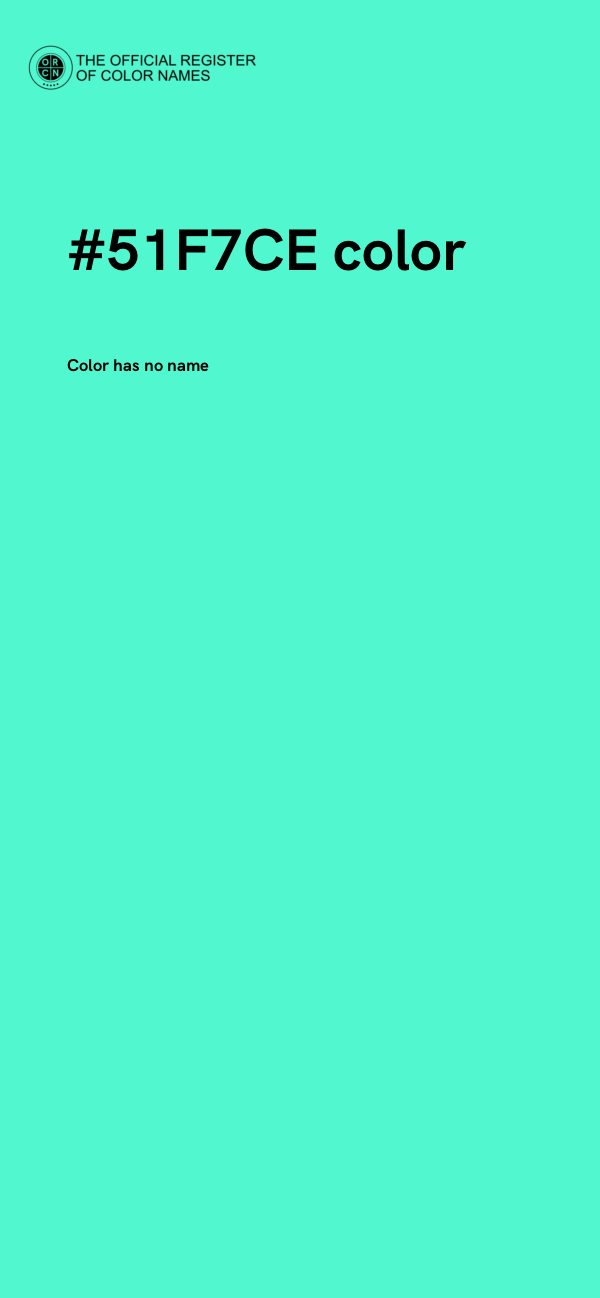 #51F7CE color image