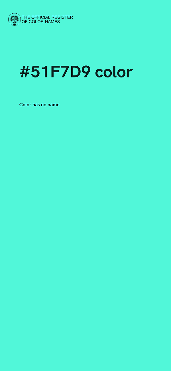 #51F7D9 color image