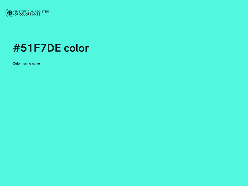 #51F7DE color image
