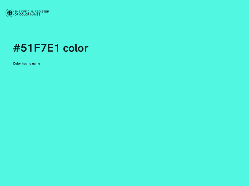 #51F7E1 color image