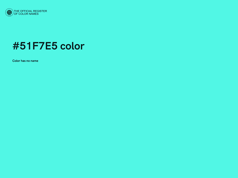 #51F7E5 color image