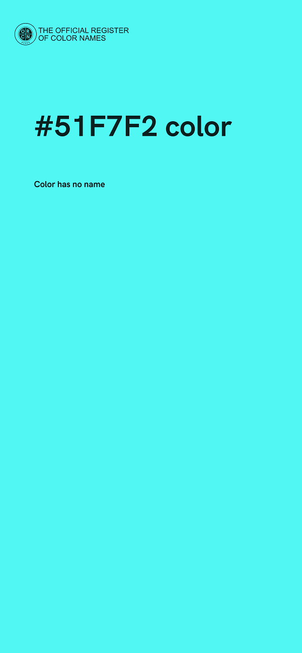 #51F7F2 color image