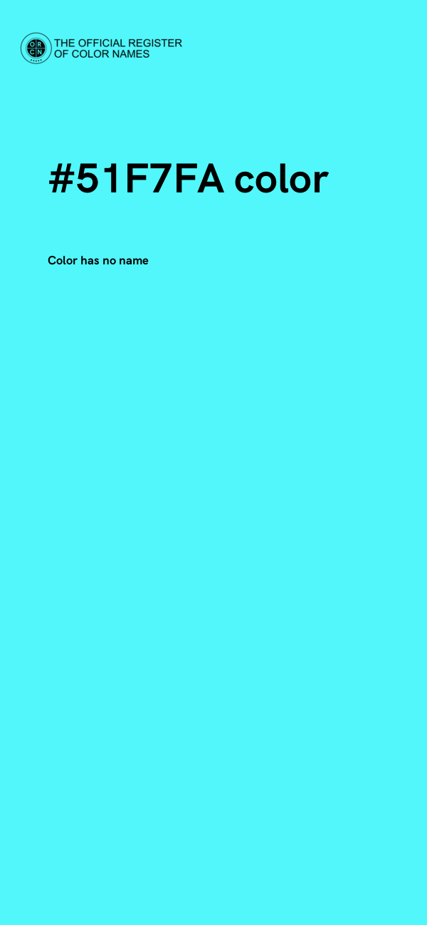 #51F7FA color image