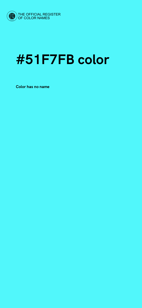 #51F7FB color image