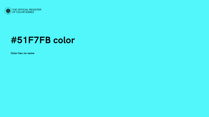 #51F7FB color image