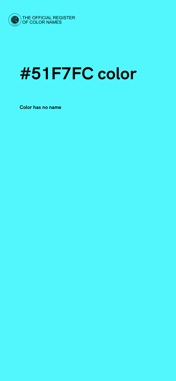 #51F7FC color image