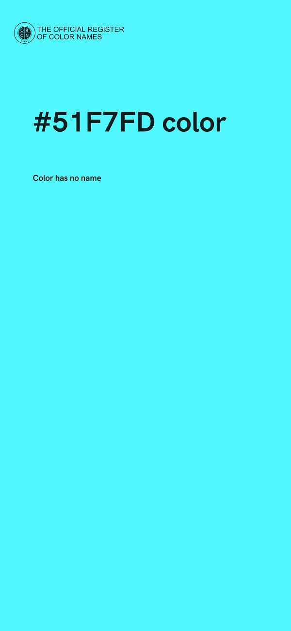 #51F7FD color image