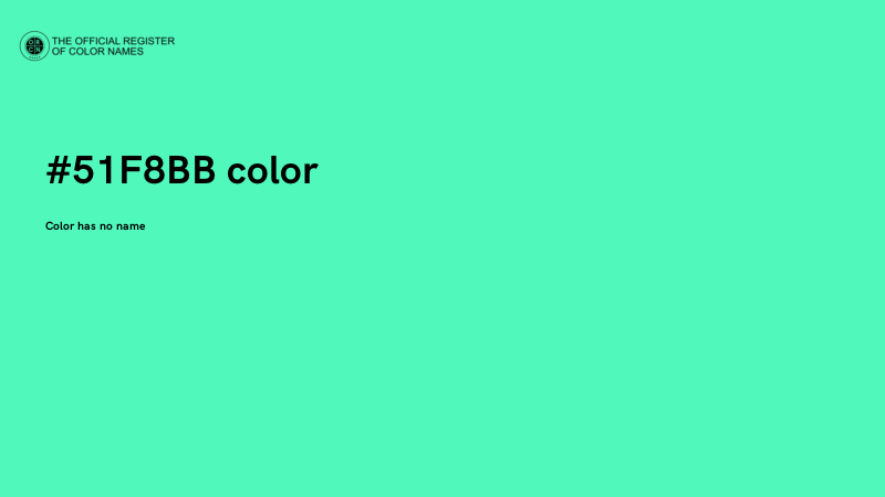 #51F8BB color image