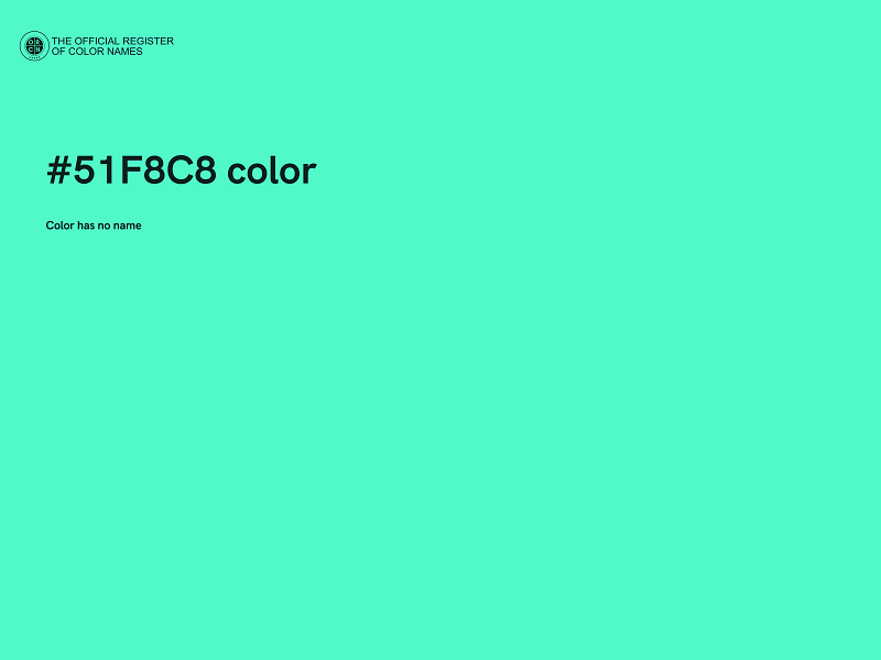 #51F8C8 color image