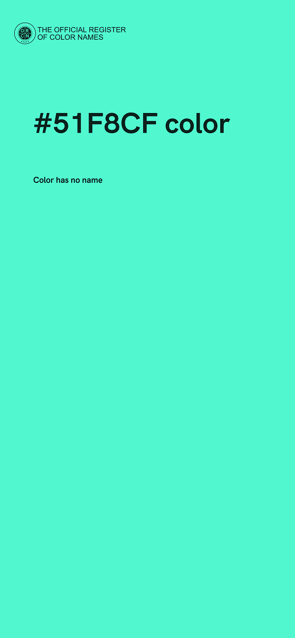 #51F8CF color image
