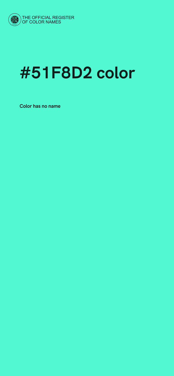 #51F8D2 color image