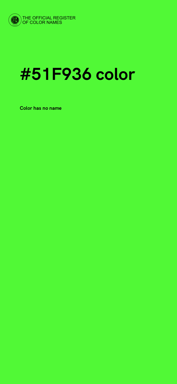 #51F936 color image
